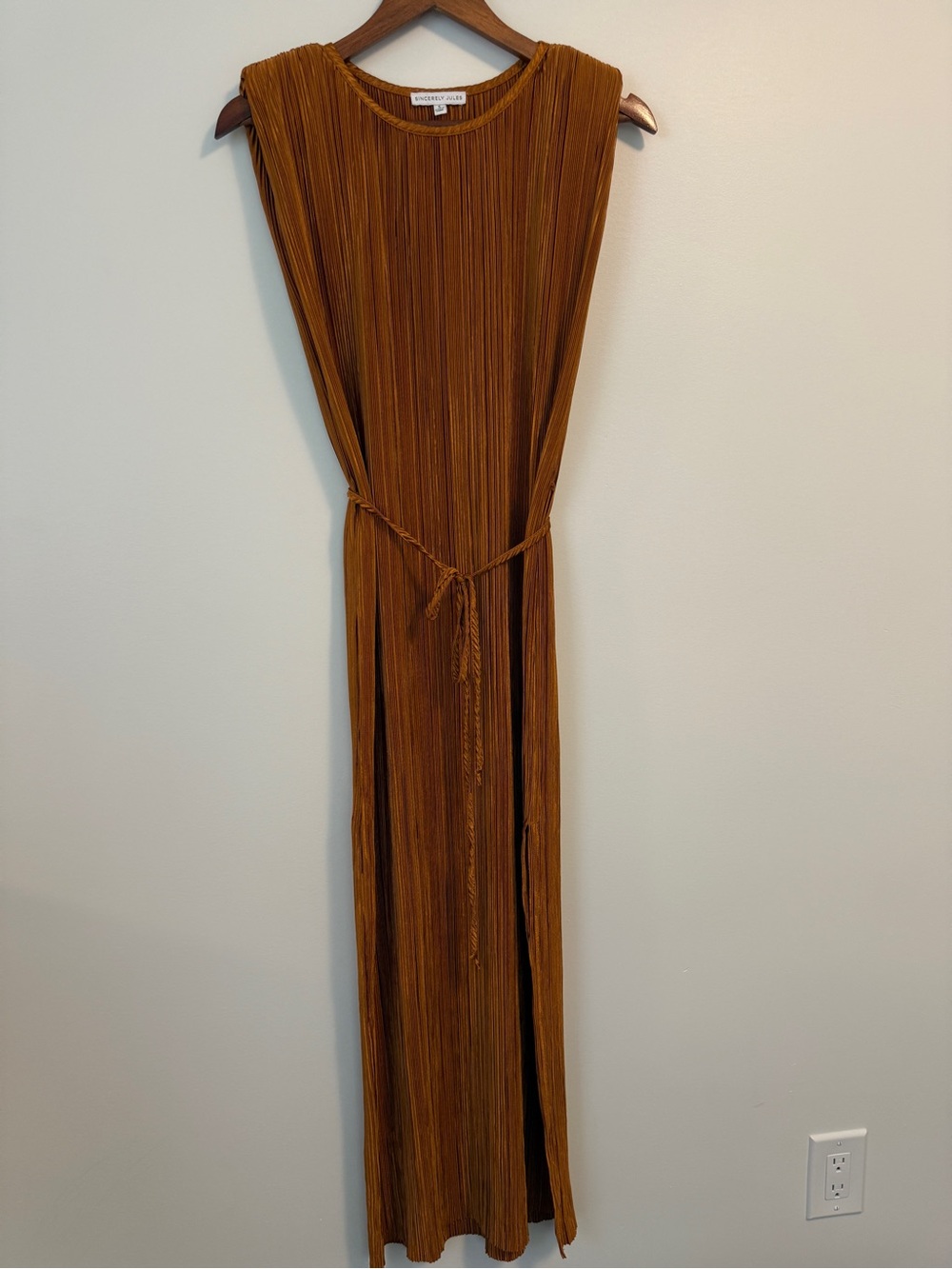 Sincerely Jules Pleated Maxi Dress in Mustard Gold